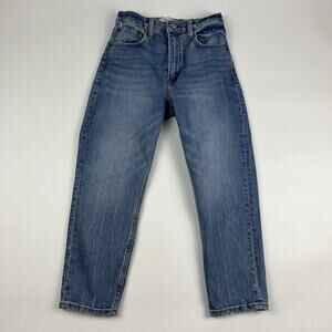 Abercrombie & Fitch The Mom High Rise Jeans Womens 26/2 XS Blue Straight Leg